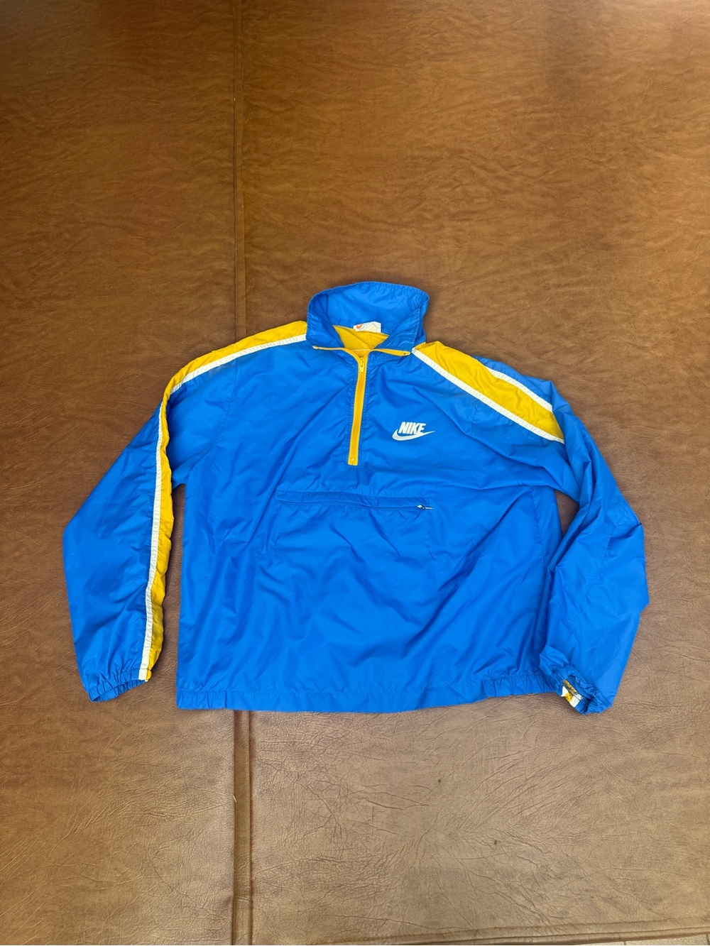 Vintage 1970s Nike Made in USA Packable Colorblock Pullover Windbreaker